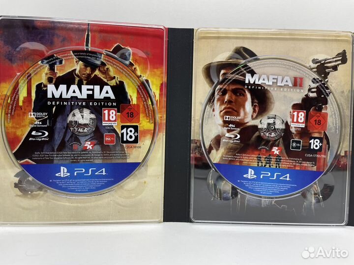 Диски на ps4 Mafia 1 и 2 на Русском, комплект