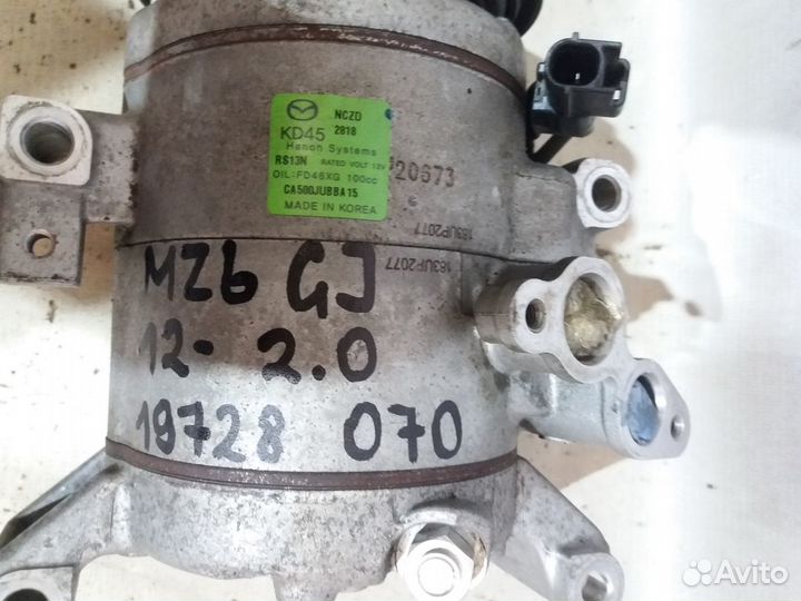 Компрессор кондиционера Mazda 6 GJ 12- 2,0 Бу