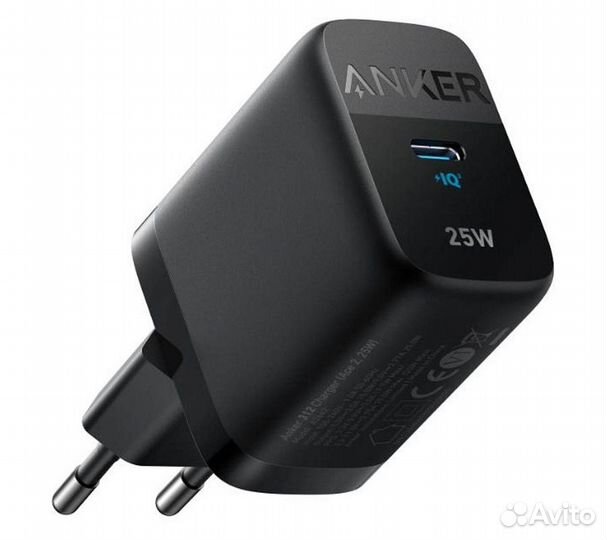 Сзу адаптер anker 312 USB-C 25W (A2642), черный