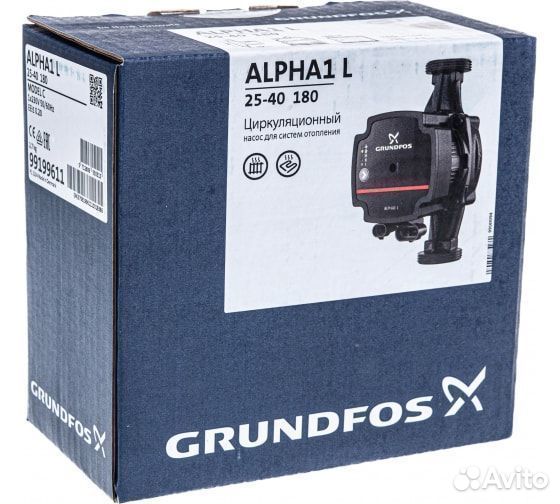 Насос циркуляционный Grundfos alpha1 25-40 L 180