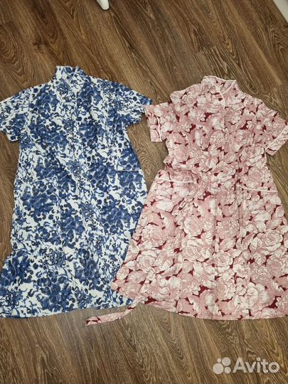 Платья-халаты новые СССР хлопок