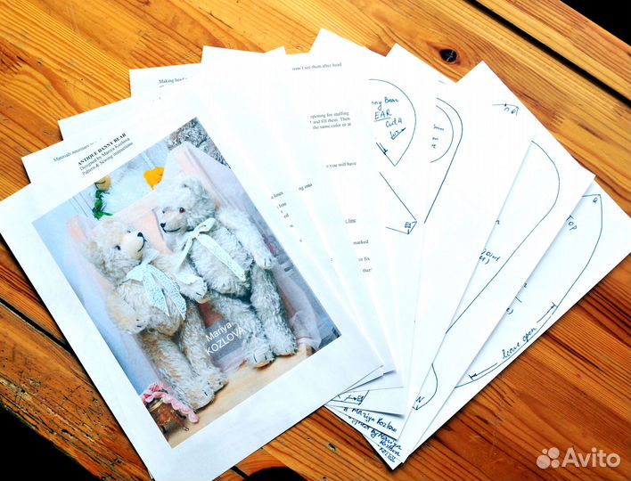 50см Выкройка Немецкого Антикварного Мишки Тедди