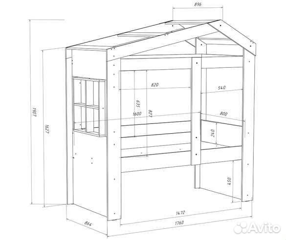 Кровать домик 