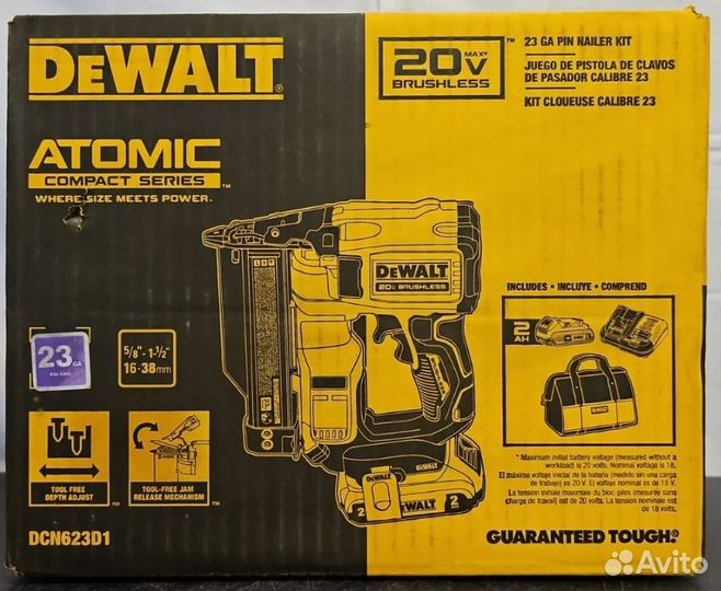 Набор Микрошпилечник нейлер DeWalt DCN623D1