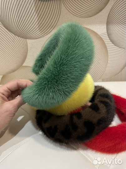 Ободок для волос из меха норки «Калейдоскоп»