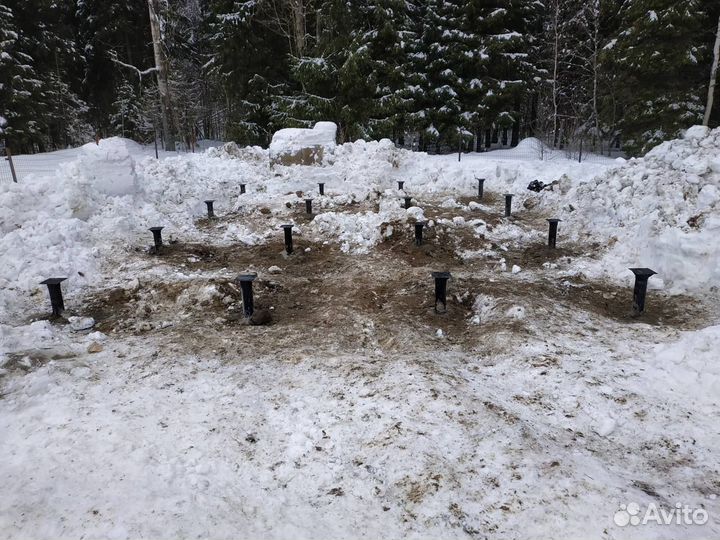 Винтовые сваи 108 2500 с установкой под ключ