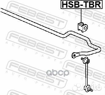 Втулка стабилизатора зад прав/лев hsbtbr Fe