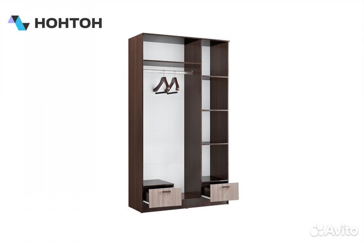 Шкаф Адель 1.2 ясень шимо темный / ясень шимо свет