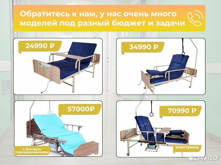 Кровать функциональная для ухода за больными