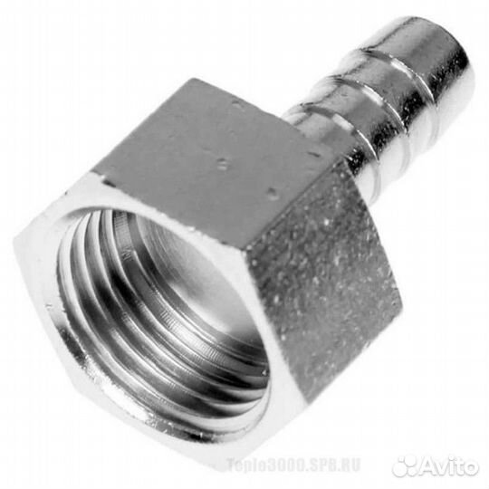 Переходник латунный никелированный 1/2 вр - штуцер