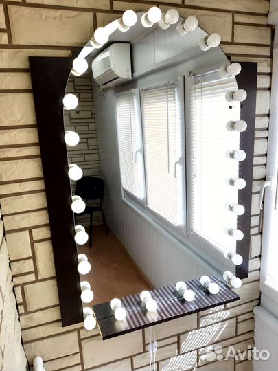 Зеркало с подсветкой бу для парикмахерской