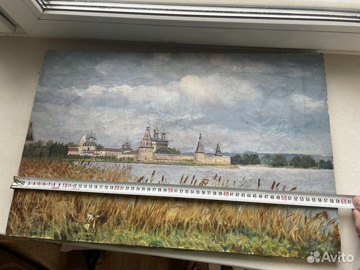 Старинная картина маслом