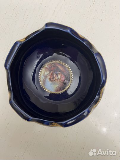 Ваза конфетница кобальт (Япония)