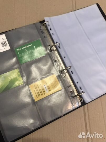 Папка органайзер для визиток 10*19стр