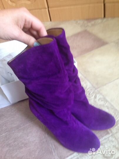 Полусапожки замшевые 35 (35.5) p-p