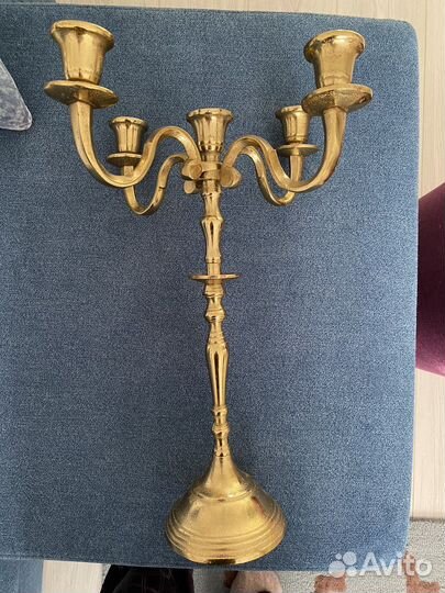 Stilars Италия Подсвечник латунь канделябр 42см