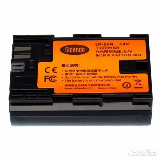 Аккумулятор Sidande LP-E6N 1900mAh для Canon EOS 5