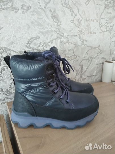 Ботинки зимние 32р темно синие