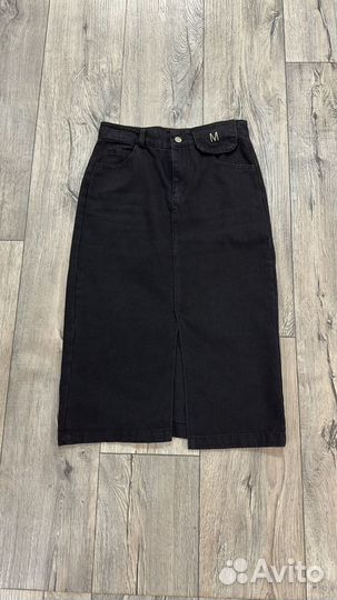 Юбка джинсовая черная 40-42