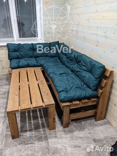 Диван скамейка в беседку для террасы