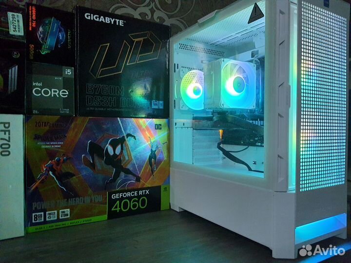 Игровой Пк Cougar Air Face+RTX4060Ti+Core i5-12500