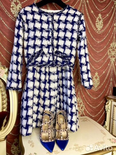 Платье синее