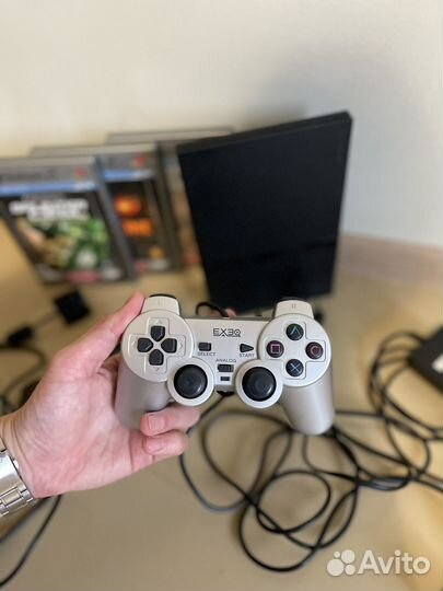 Sony PS2 + 2 Геймпада + Диски