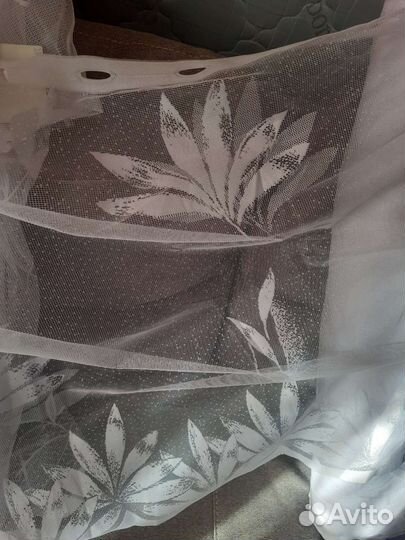 Тюль короткий метражом.Разный рисунок