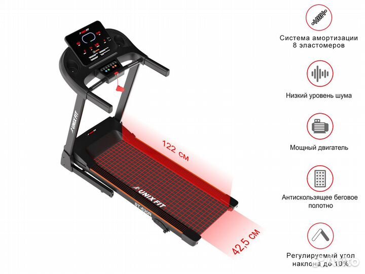 Беговая дорожка unixfit ST-630R Black