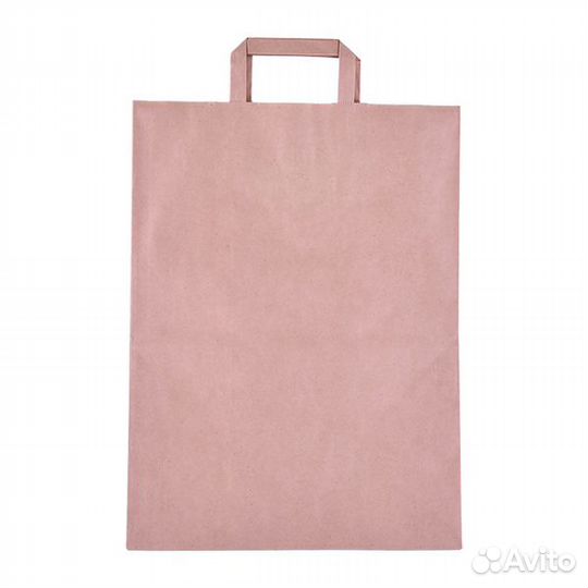 Пакет бумажный крафт б/п с плоской ручкой 320*200