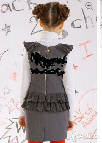 Школьная форма маленькая леди, сарафан серый 158 объявление продам