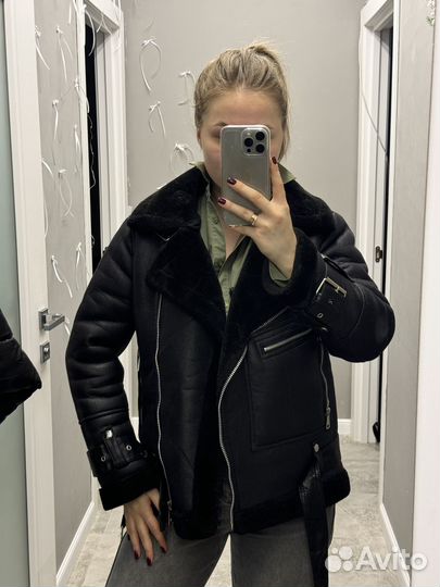 Дубленка авиатор женская 44-46