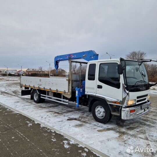 Бортовой грузовик Isuzu Forward (F-Series) с КМУ Tadano, 2004