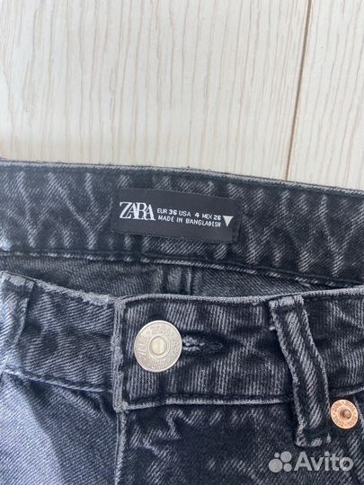 Джинсы черные zara 36