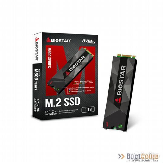 Диск SSD M.2 PCI-E 1000Gb (1TB) biostar M500 SE160