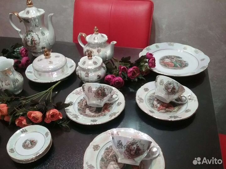 Чайный сервиз Мадонна,фарфор оригинал, новый, ГДР