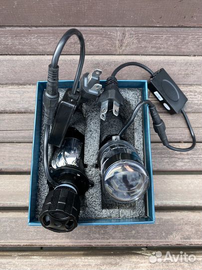 Led лампа h4 с линзой