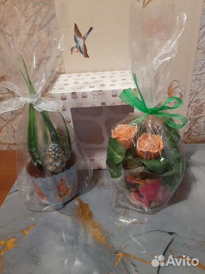 Шоколадные горшочки с шоколадными цветами