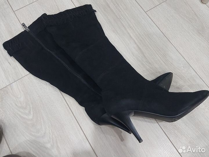 Сапожки деми замш