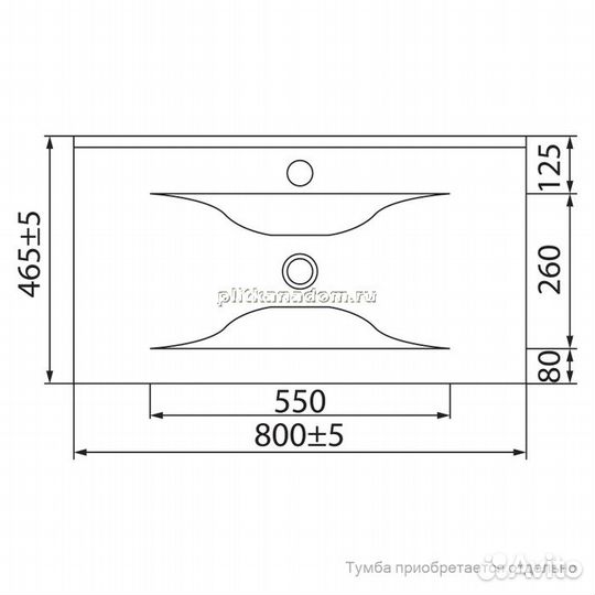 Iddis Cloud 0138000i28 Раковина для установки на тумбу