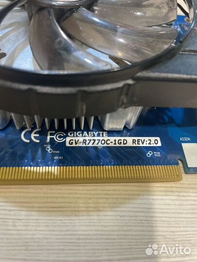 Видеокарта Gigabyte HD7770 1gb gddr5