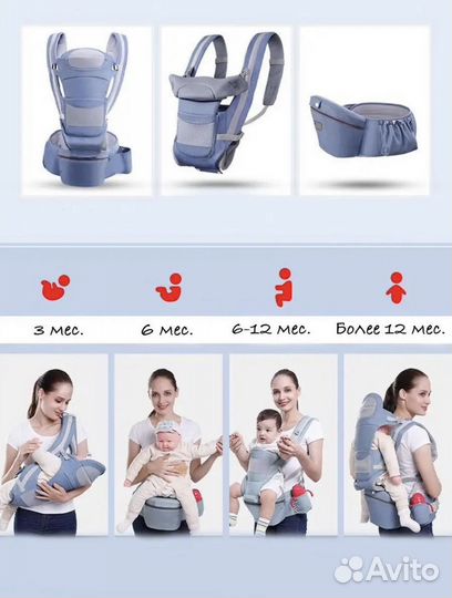 Эрго-рюкзак хипсит для детей 3в1