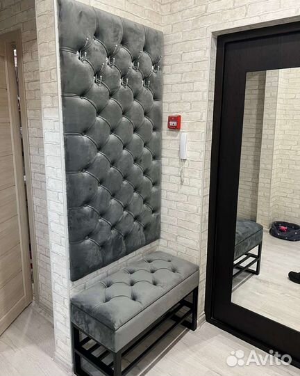 Мягкая прихожая.Прихожая в каретной стяжке