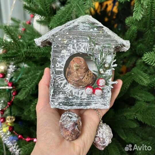 Часы с кукушкой новогоднее украшение