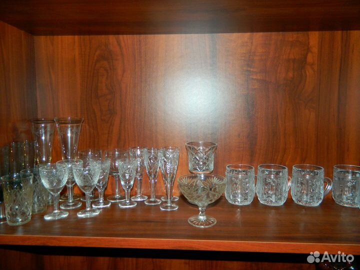 Хрустальные рюмки, фужеры СССР