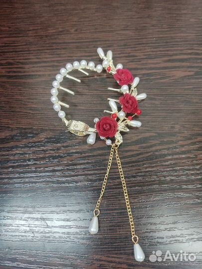 Женская металлическая заколка для волос с цветами
