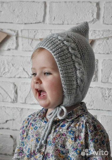 Шапка гном эльф с косичками 68 74 размер