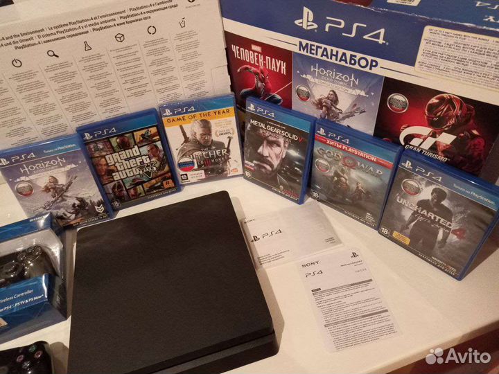 Ps4 slim 1tb в идеальном состоянии + 23 игры