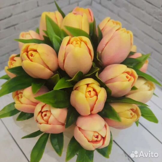 Букет тюльпанов из мыла