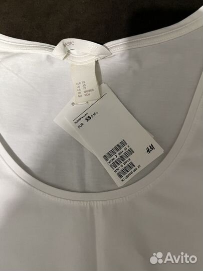 HM футболка женская белая хлопок